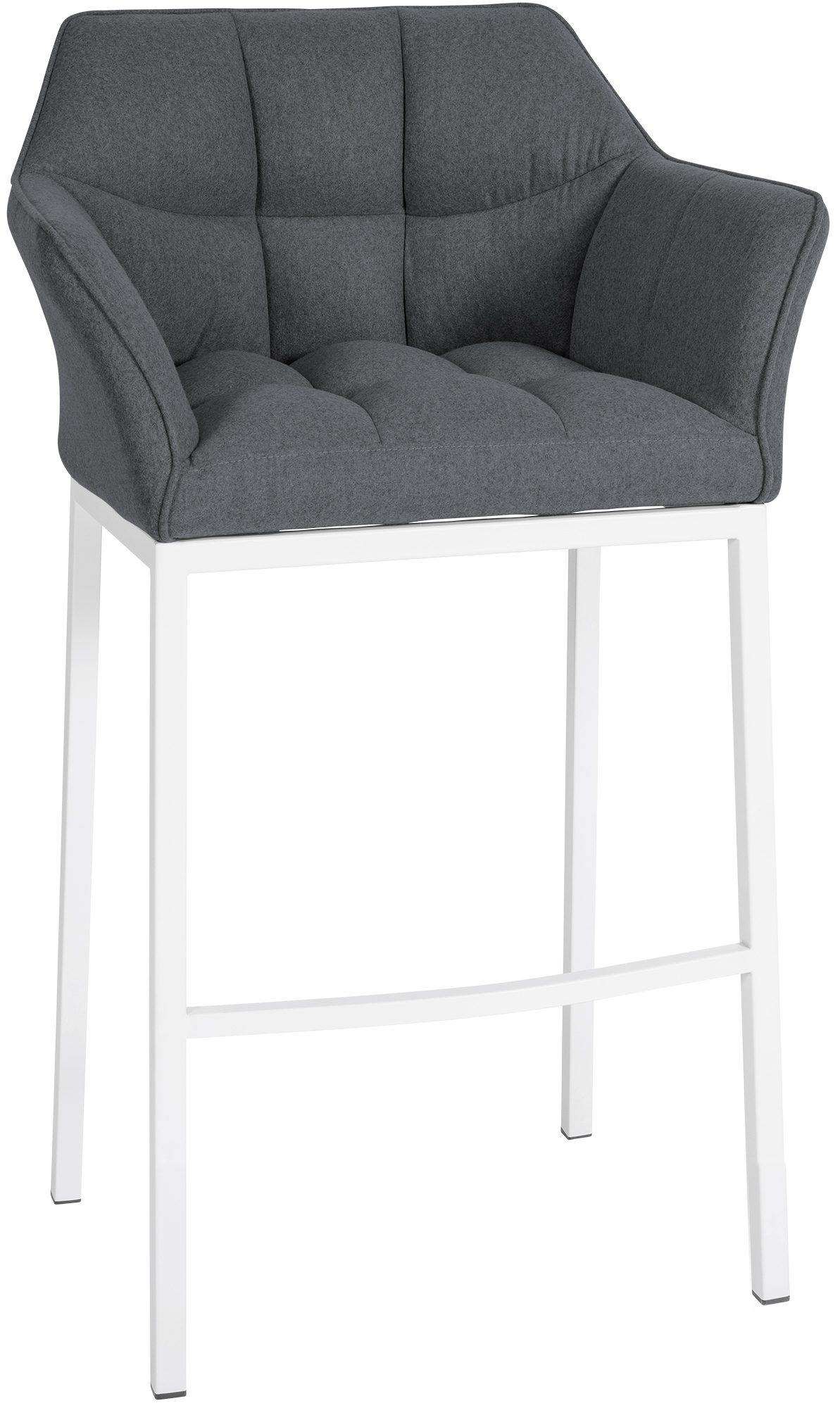Taburete de Bar Damaso con Fieltro y Base de Cuatro Patas